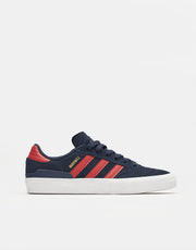 adidas Busenitz Vulc II Skate Shoes - Dark Blue/Better Scarlet/Gold Metallic
