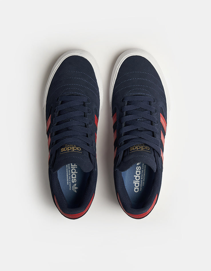 adidas Busenitz Vulc II Skate Shoes - Dark Blue/Better Scarlet/Gold Metallic