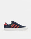 adidas Busenitz Vulc II Skate Shoes - Dark Blue/Better Scarlet/Gold Metallic