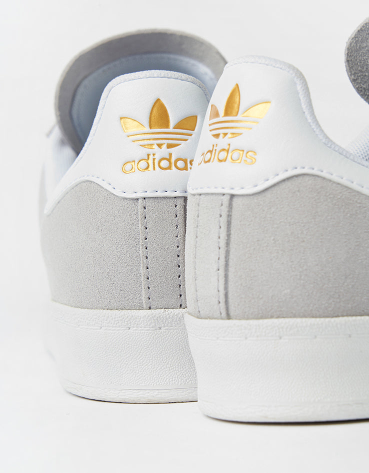 adidas Campus ADV Skate Shoes - Grey/Cloud White/Gold Metallic