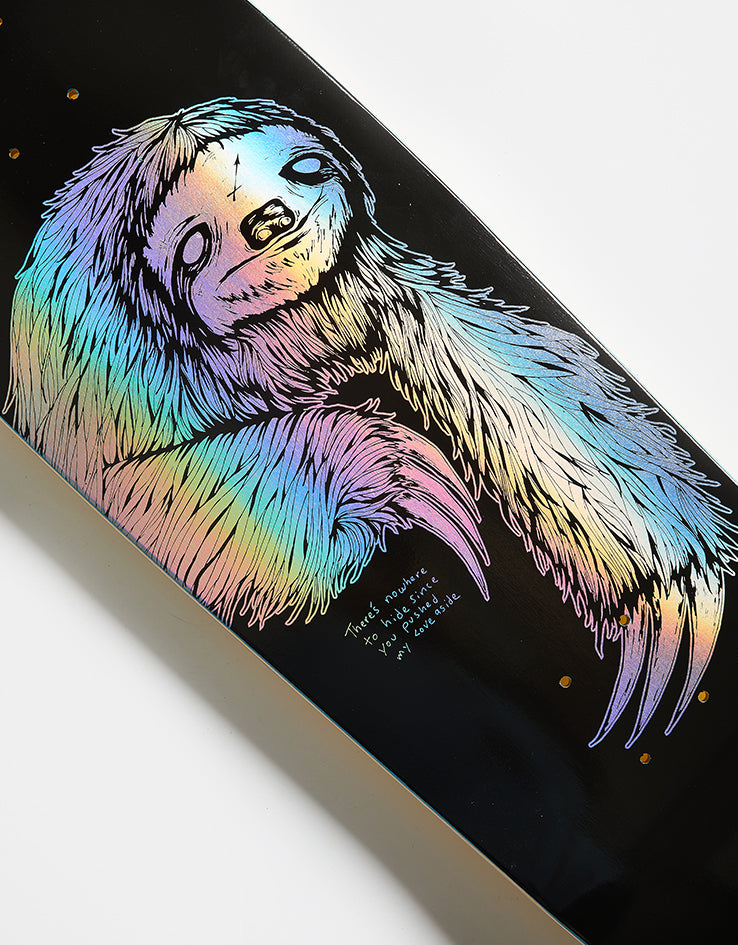 Welcome Sloth on Slappy Slap Skateboard Deck - 9.5"