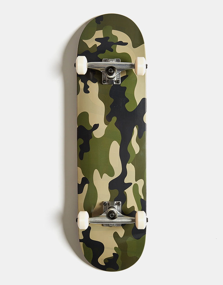 Route One Woodland Camo Athletic Logo Custom Set-Up Complete Skateboard - 8.25"
