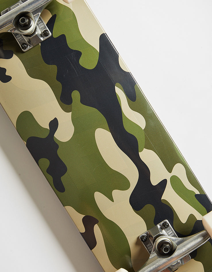 Route One Woodland Camo Athletic Logo Custom Set-Up Complete Skateboard - 8.25"