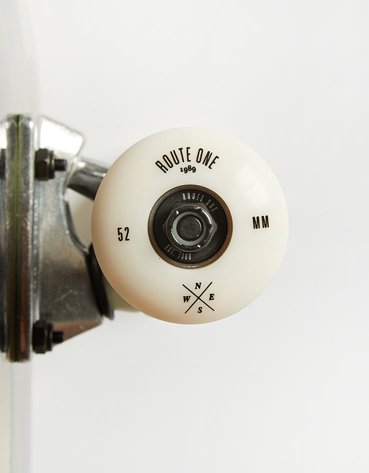 Route One Woodland Camo Athletic Logo Custom Set-Up Complete Skateboard - 8.25"