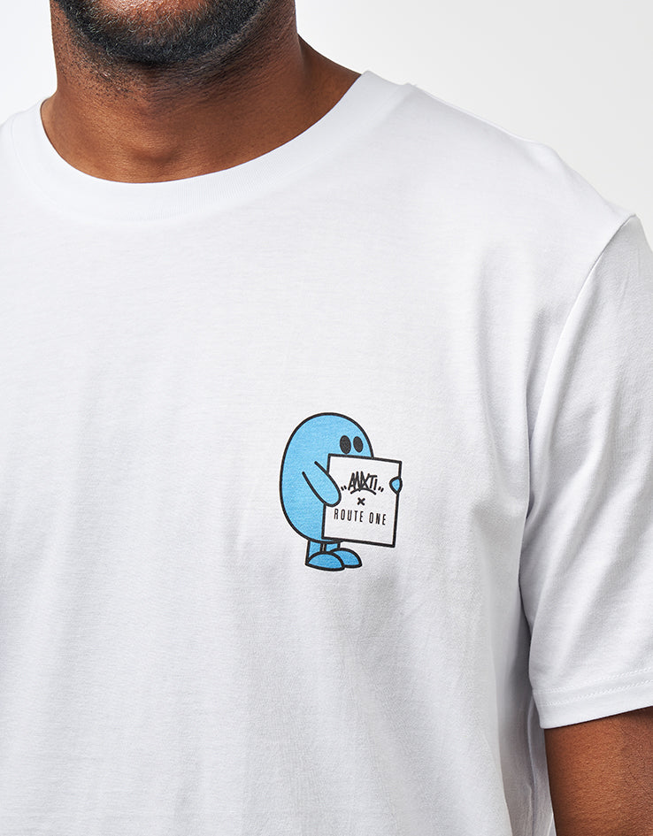 Route One x ANXTI The Many Faces Organic T-Shirt - White