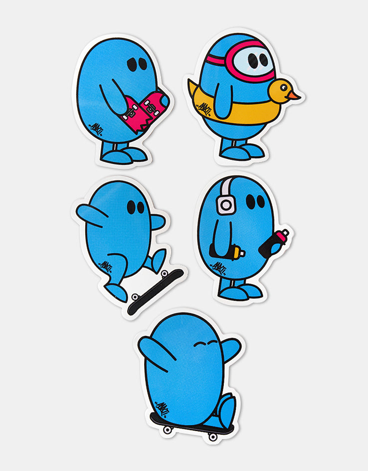 Route One x ANXTI Sticker Pack - Blue