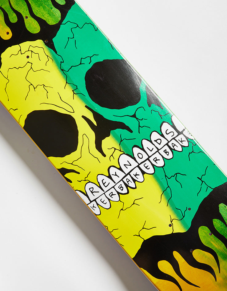 Baker Reynolds Rasta Skull B2 Skateboard Deck - 8.38"