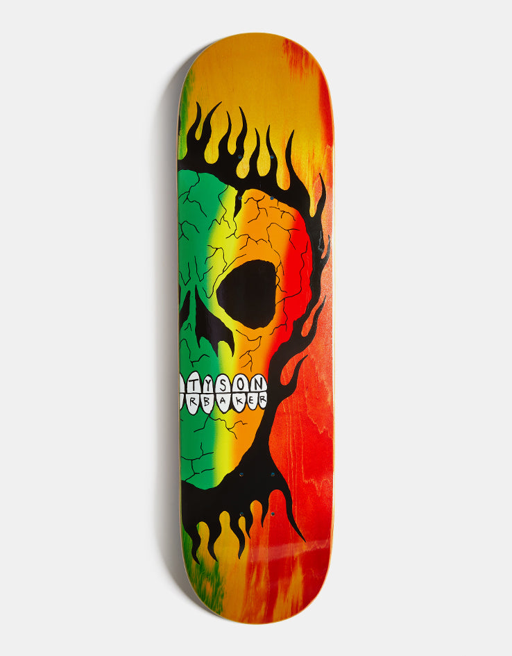 Baker Tyson Rasta Skull B2 Skateboard Deck - 8.25"