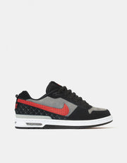 Nike SB Paul Rodriguez Zoom Air Low Skate Shoes - Black/Varsity Red-Flint Grey-Black