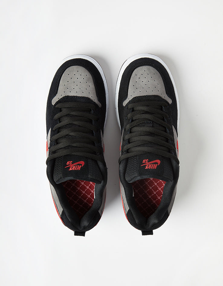 Nike SB Paul Rodriguez Zoom Air Low Skate Shoes - Black/Varsity Red-Flint Grey-Black