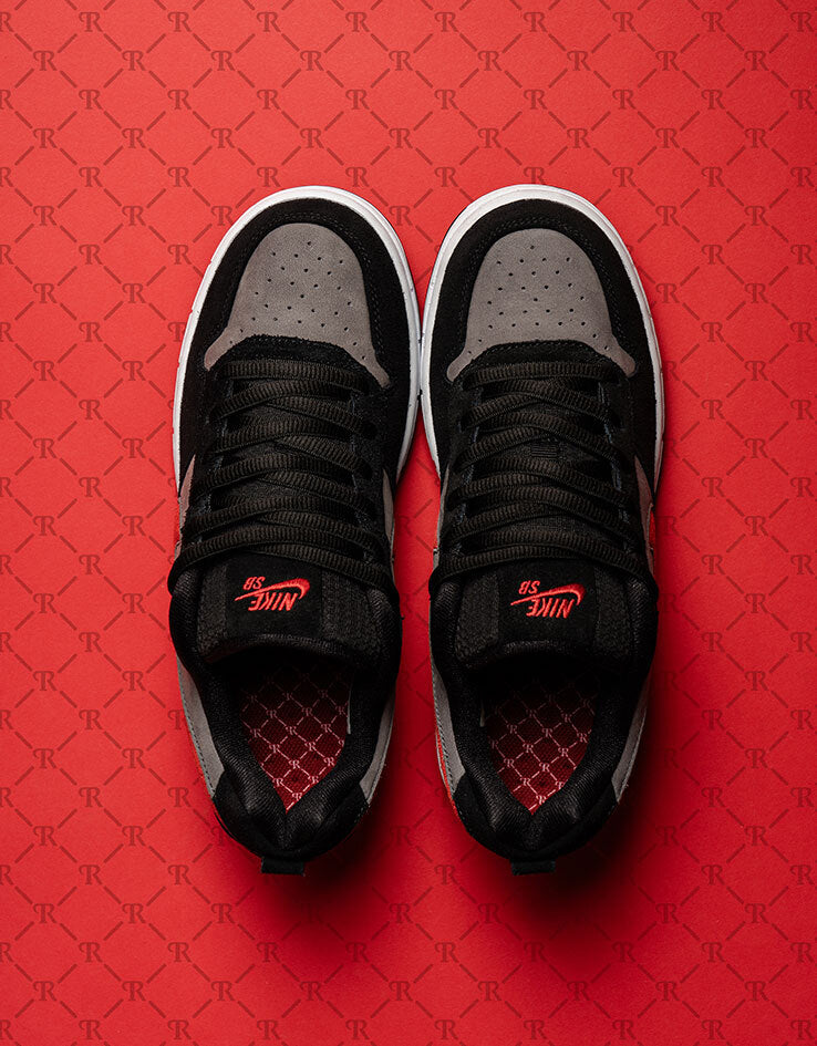 Nike SB Paul Rodriguez Zoom Air Low Skate Shoes - Black/Varsity Red-Flint Grey-Black