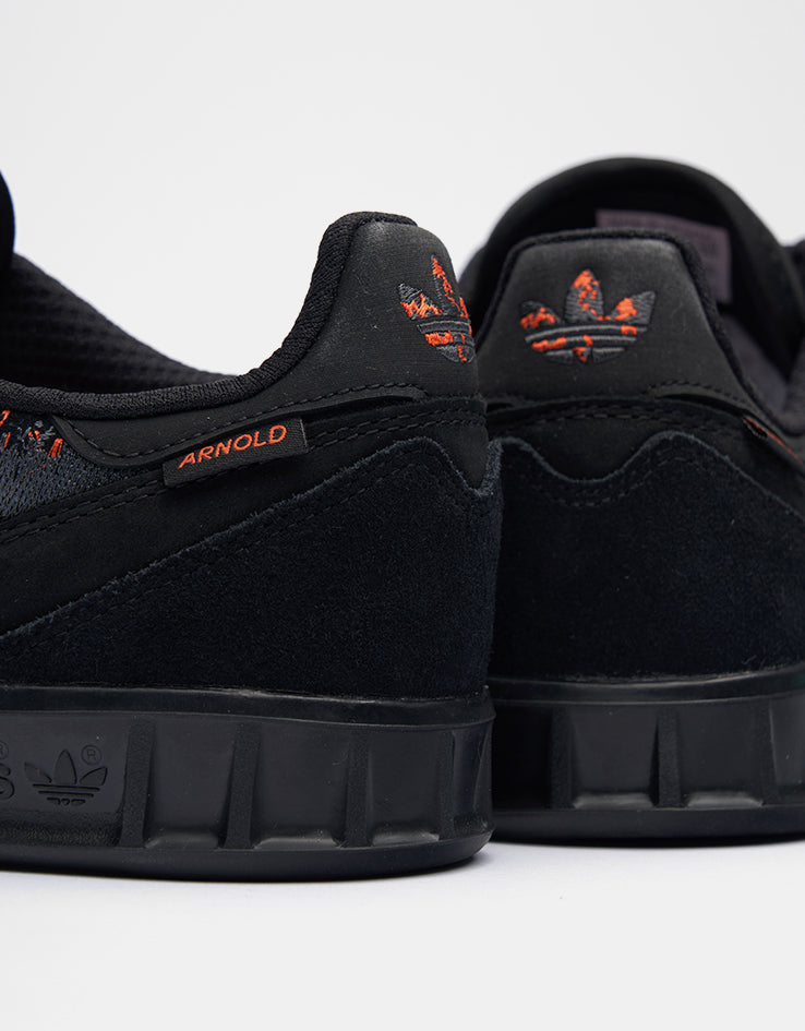 adidas x Mike Arnold Handball Top Skate Shoes - Core Black/Core Black/Semi Impact Orange
