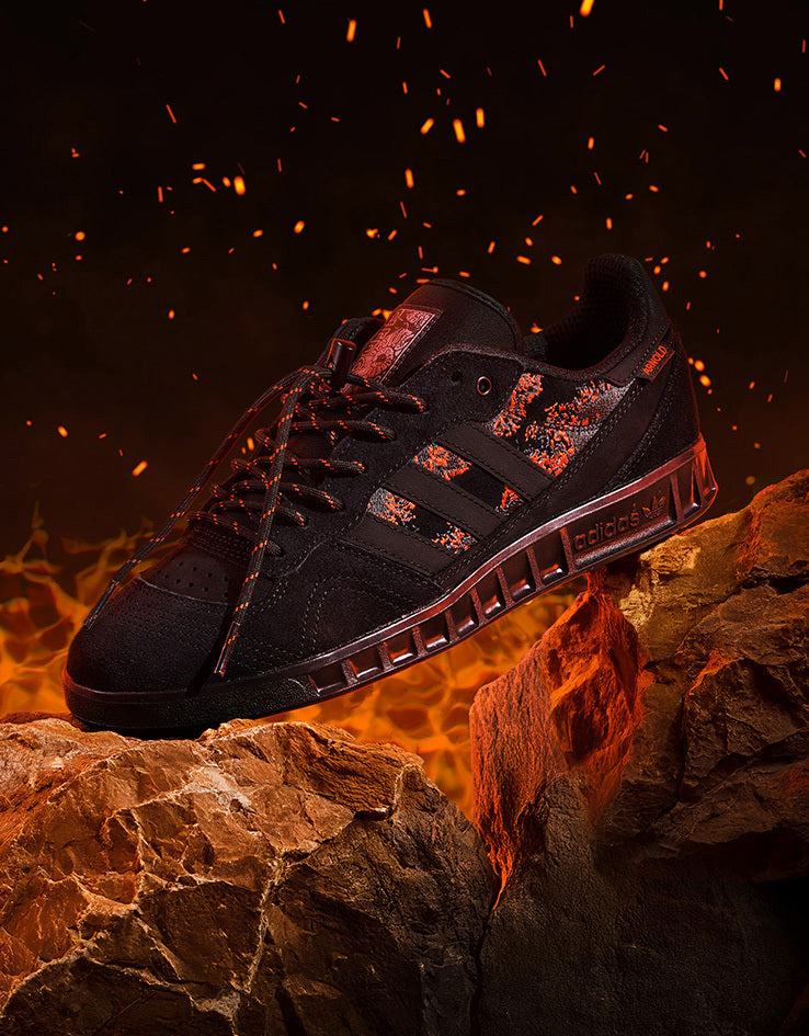 adidas x Mike Arnold Handball Top Skate Shoes - Core Black/Core Black/Semi Impact Orange