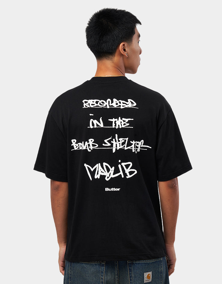 Butter Goods x Madlib Bomb Shelter T-Shirt - Black
