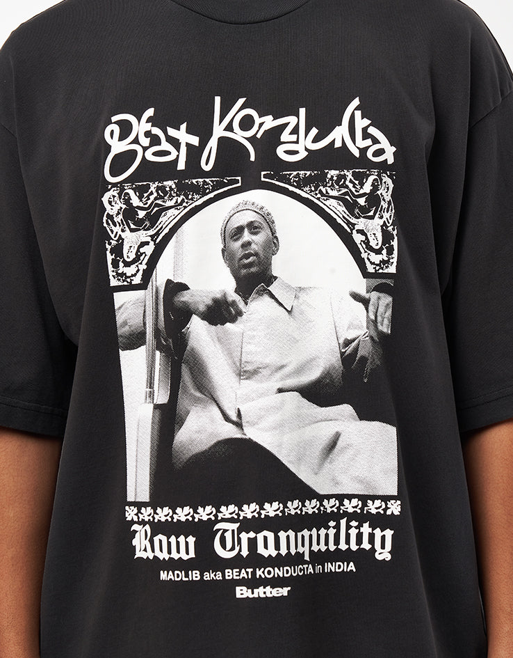 Butter Goods x Madlib India T-Shirt - Washed Black