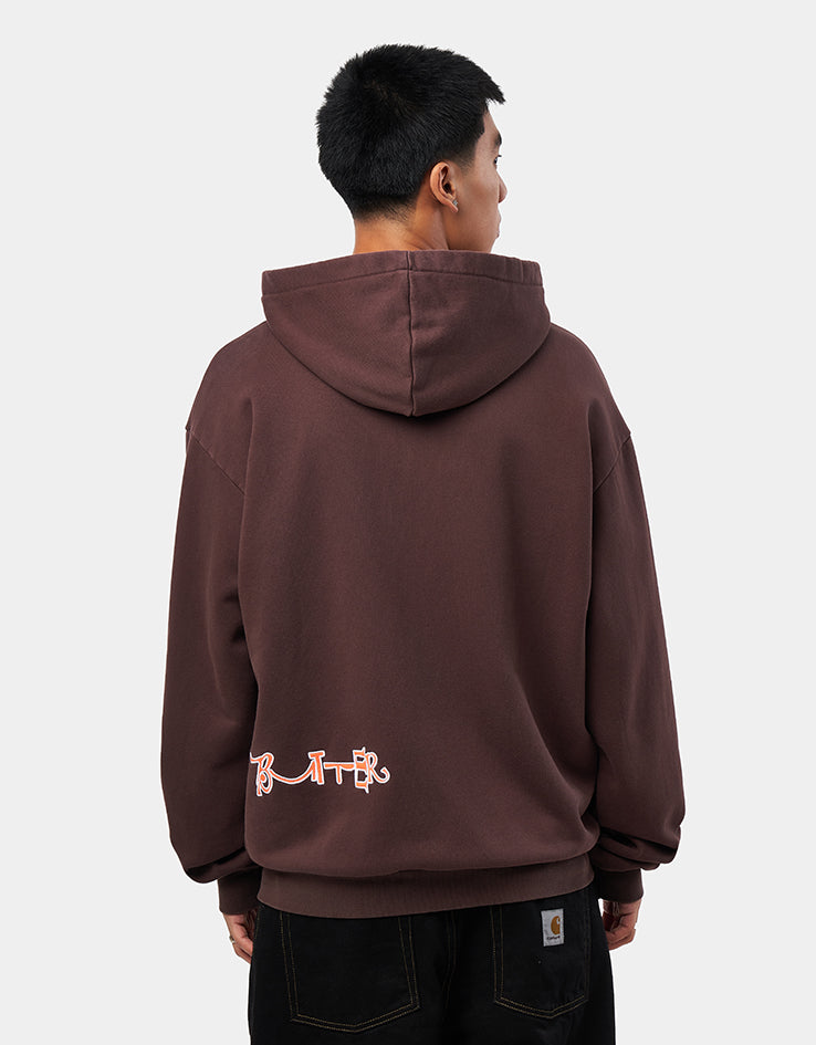 Butter Goods x Madlib Beat Konducta Zip-Thru Hoodie - Washed Chestnut