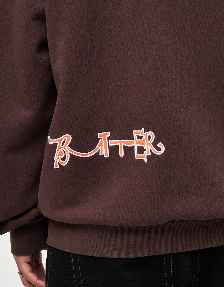 Butter Goods x Madlib Beat Konducta Zip-Thru Hoodie - Washed Chestnut