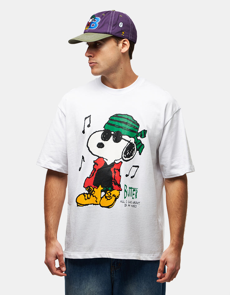 Butter Goods x Peanuts Music T-Shirt - White