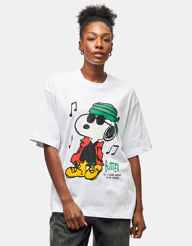 Butter Goods x Peanuts Music T-Shirt - White