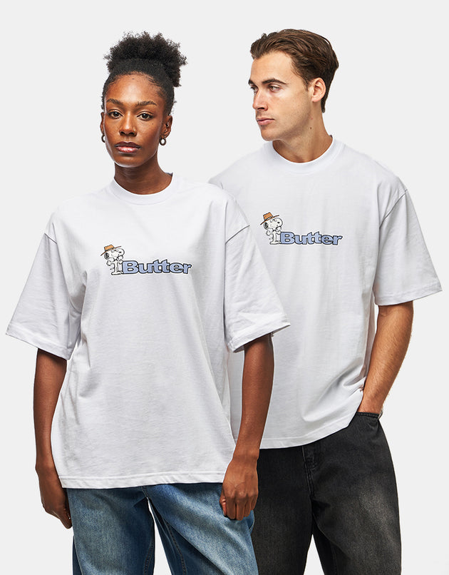 Butter Goods x Peanuts Spike Logo T-Shirt - White