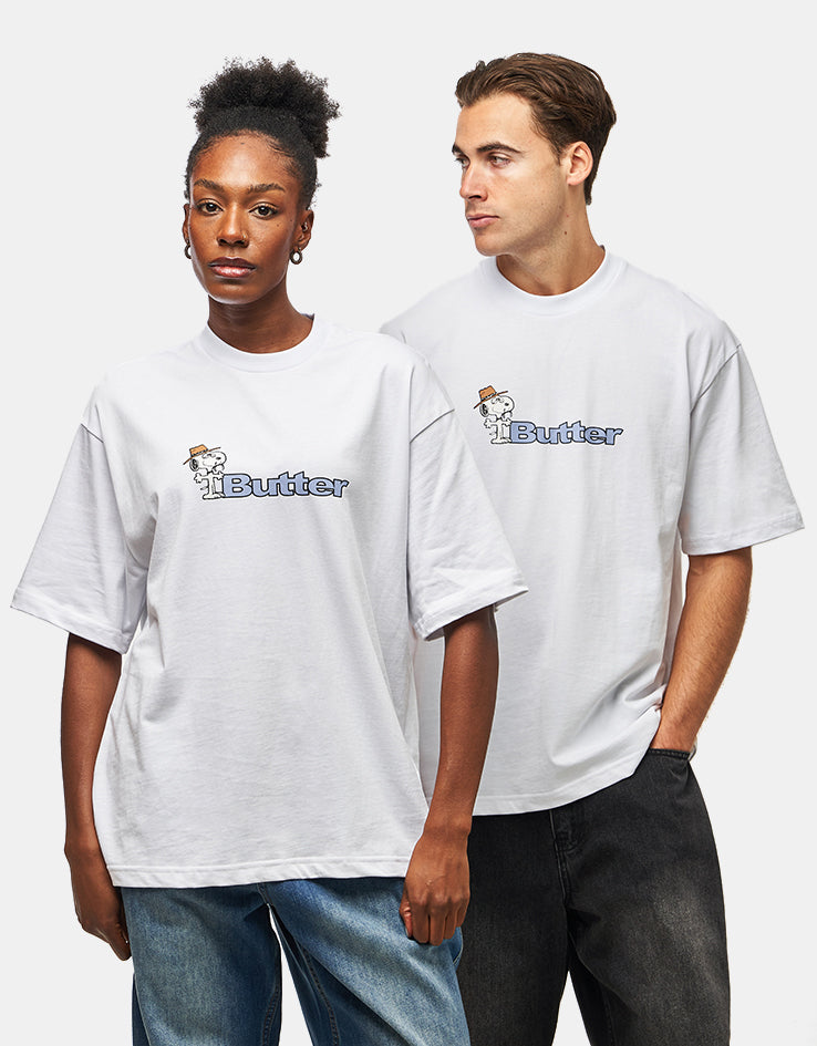 Butter Goods x Peanuts Spike Logo T-Shirt - White