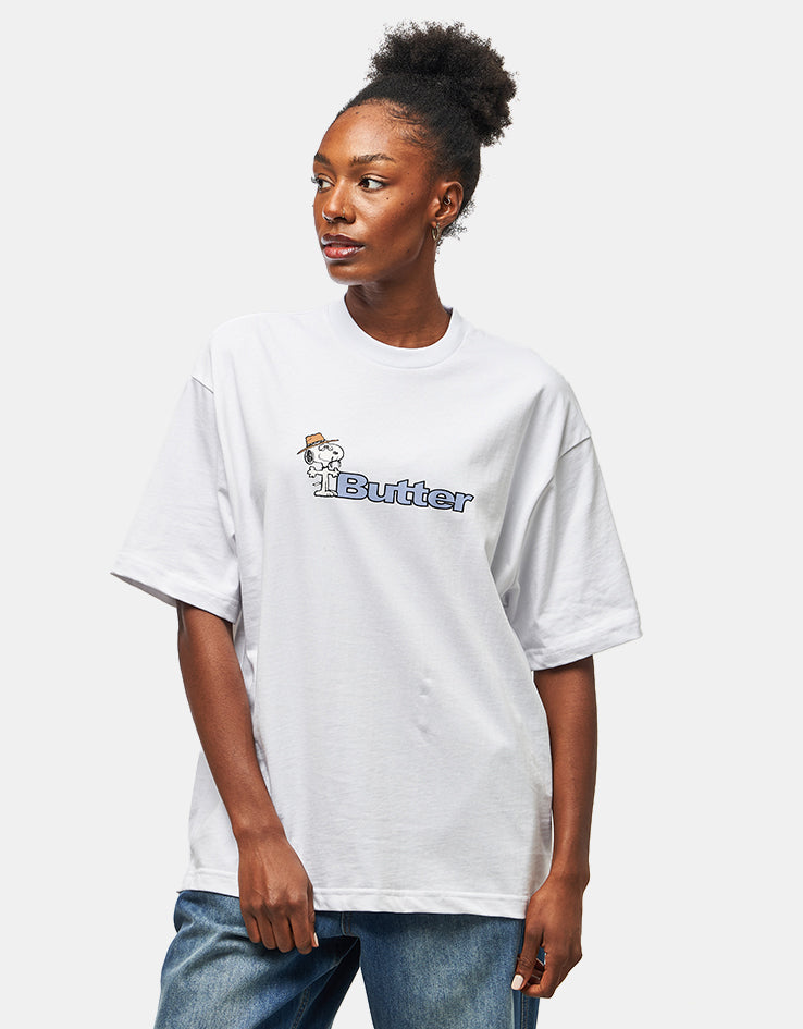 Butter Goods x Peanuts Spike Logo T-Shirt - White