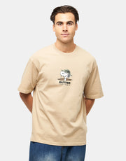 Butter Goods x Peanuts Can't Stand It T-Shirt - Washed Sandstone