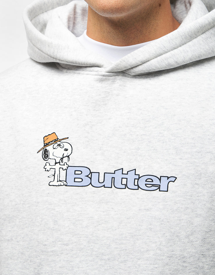 Butter Goods x Peanuts Spike Logo Pullover Hoodie - Ash
