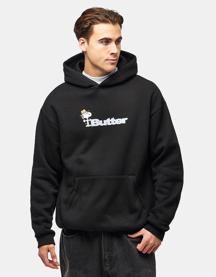 Butter Goods x Peanuts Spike Logo Pullover Hoodie - Black