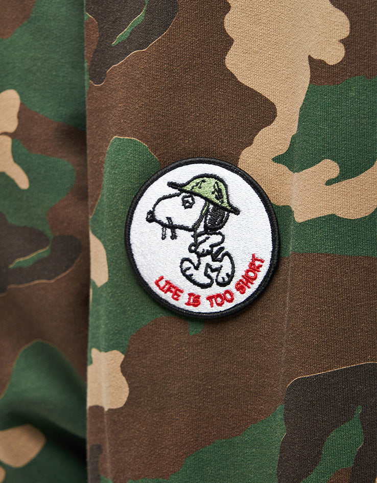 Butter Goods x Peanuts Patches Zip-Thru Hoodie - Washed Camo