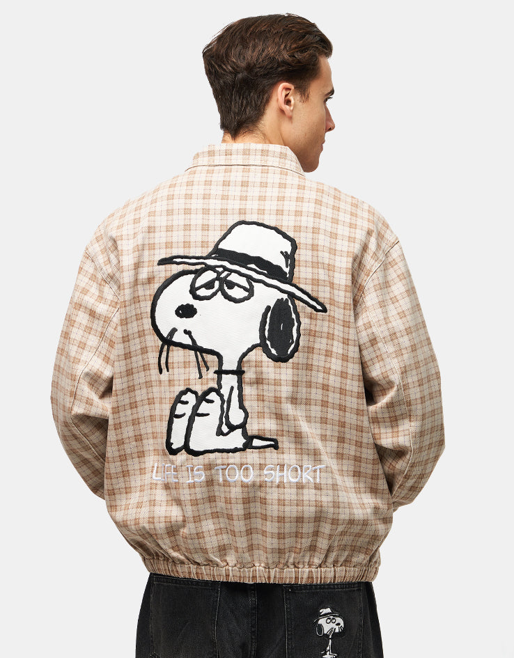 Butter Goods x Peanuts Spike Jacket - Sandstone Plaid