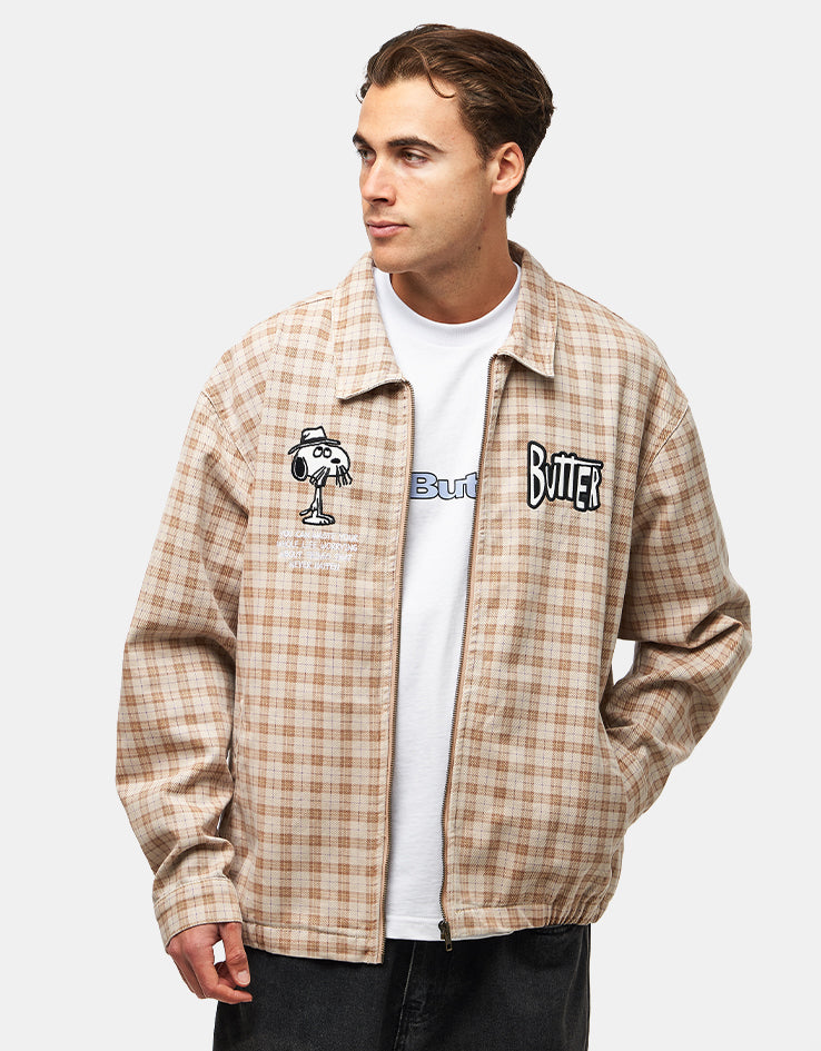 Butter Goods x Peanuts Spike Jacket - Sandstone Plaid