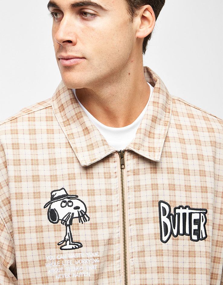 Butter Goods x Peanuts Spike Jacket - Sandstone Plaid