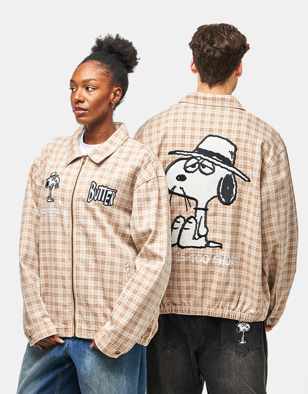 Butter Goods x Peanuts Spike Jacket - Sandstone Plaid