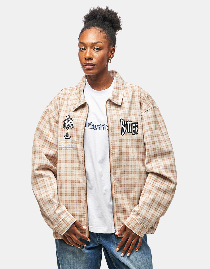 Butter Goods x Peanuts Spike Jacket - Sandstone Plaid