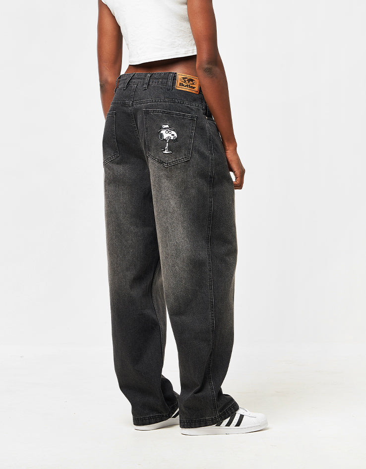 Butter Goods x Peanuts Spike Denim Jeans - Faded Black
