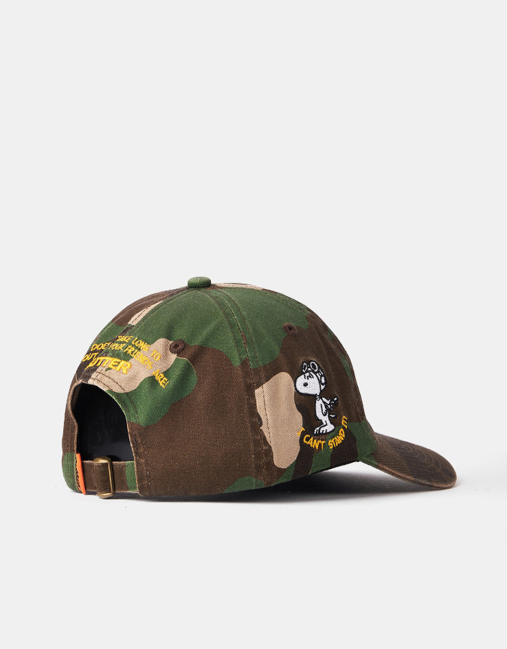 Butter Goods x Peanuts Rats 6 Panel Cap - Washed Camo