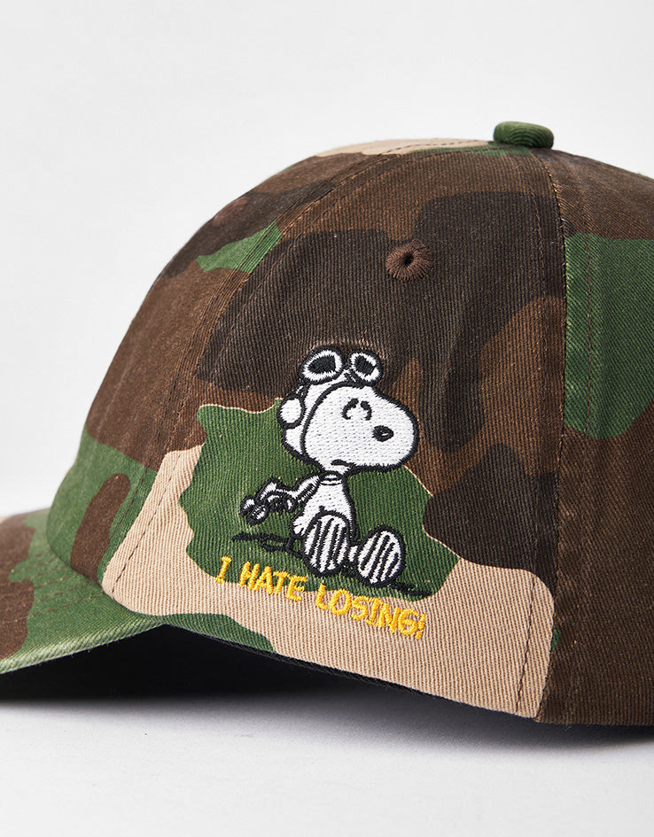 Butter Goods x Peanuts Rats 6 Panel Cap - Washed Camo