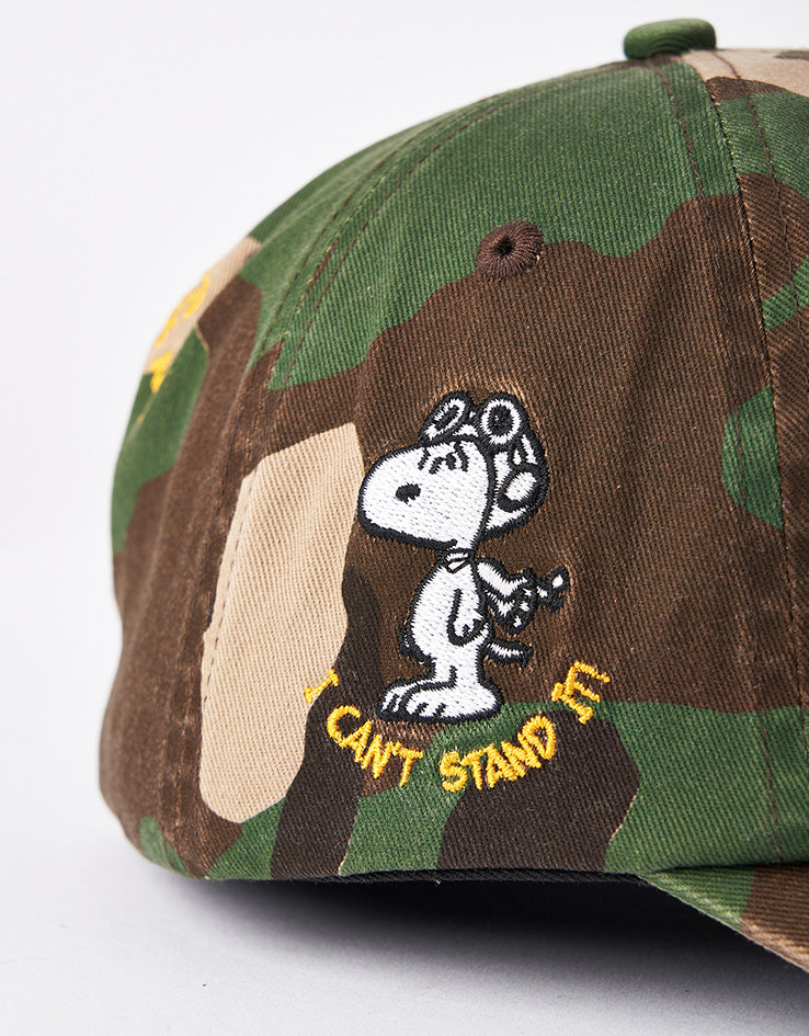 Butter Goods x Peanuts Rats 6 Panel Cap - Washed Camo