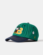 Butter Goods x Peanuts Music Snapback Cap - Washed Kelly Green/Navy