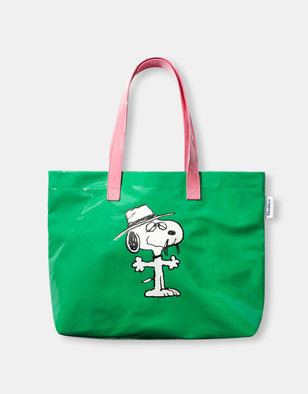 Butter Goods x Peanuts Shopper Tote - Green/Light Pink