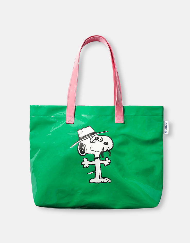 Butter Goods x Peanuts Shopper Tote - Green/Light Pink