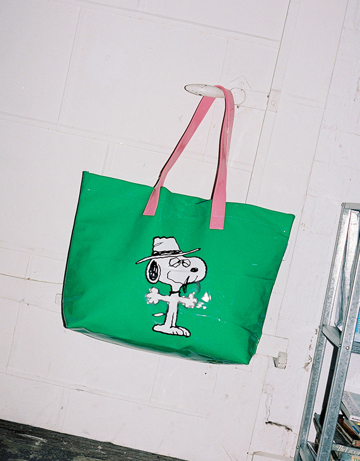 Butter Goods x Peanuts Shopper Tote - Green/Light Pink