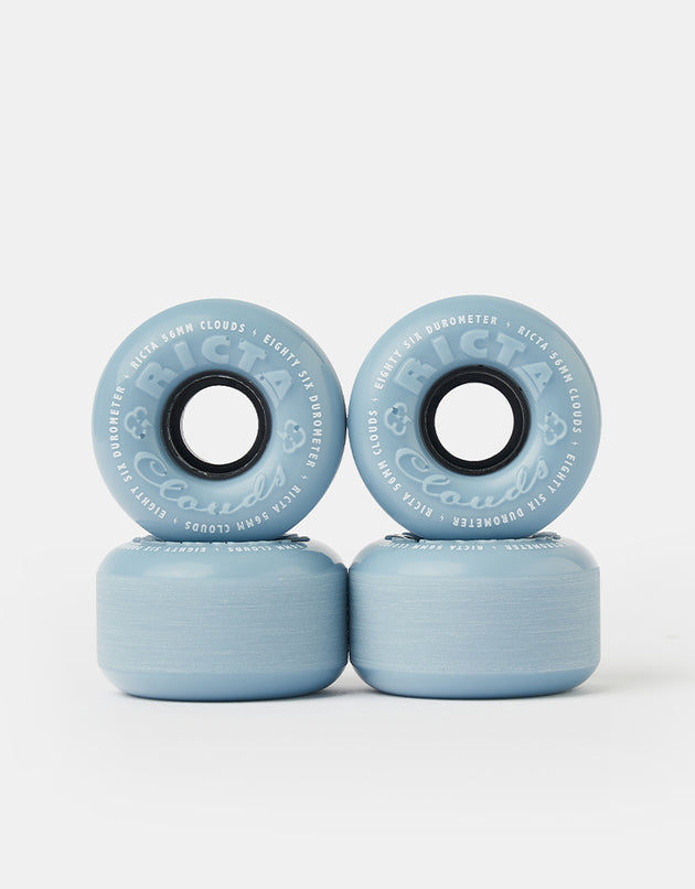 Ricta Sky Blue Clouds 86a Skateboard Wheels - 56mm