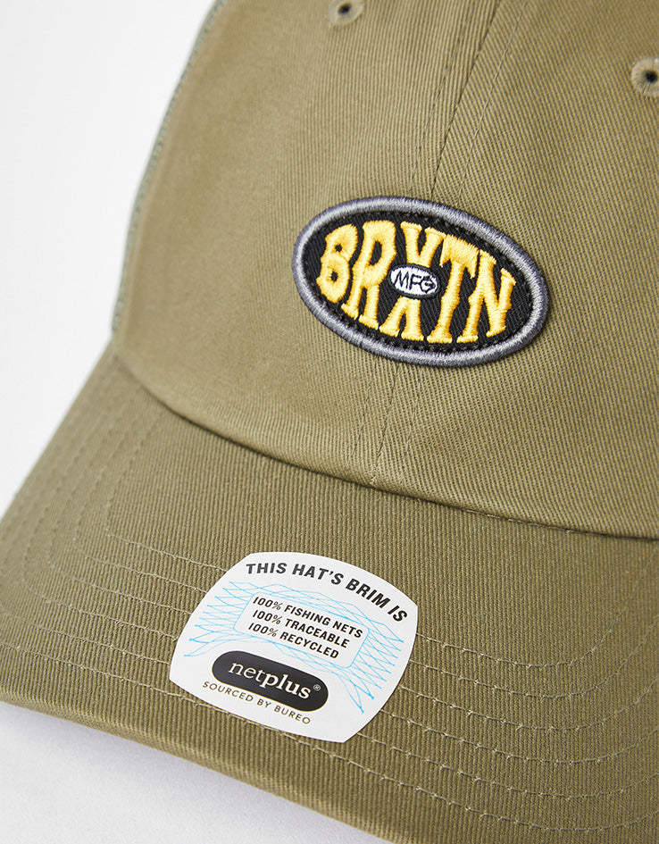 Brixton Largo NetPlus Snapback Cap - Olive/Olive