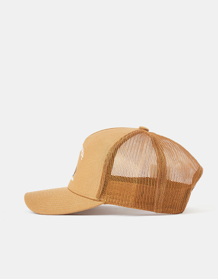 Brixton Stride C NetPlus Trucker Cap - Washed Copper/Washed Copper
