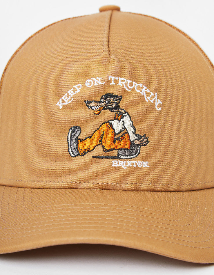 Brixton Stride C NetPlus Trucker Cap - Washed Copper/Washed Copper