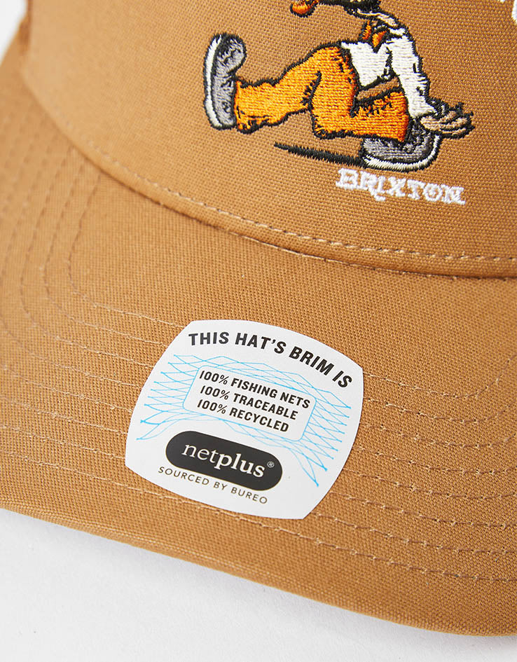 Brixton Stride C NetPlus Trucker Cap - Washed Copper/Washed Copper