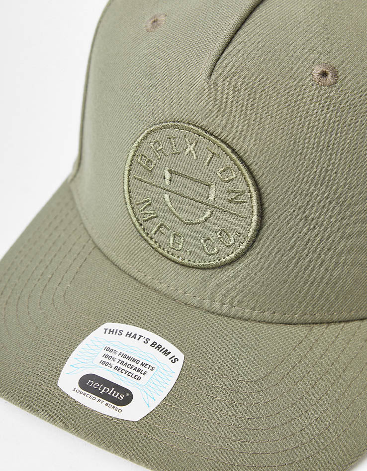 Brixton Crest C Snapback Cap - Ivy Green
