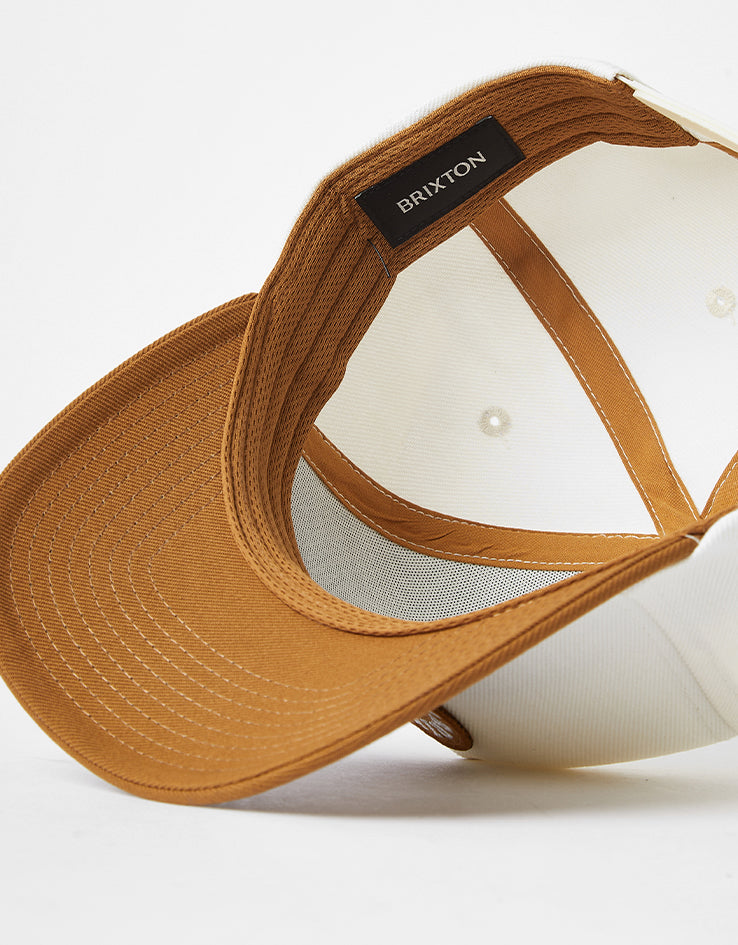 Brixton Crest C Snapback Cap - Washed Copper/Off White